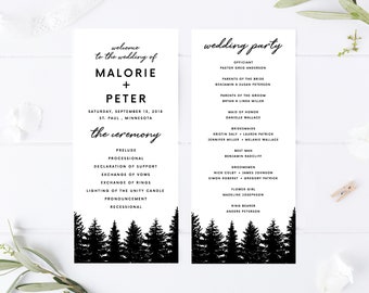 christmas wedding programs etsy