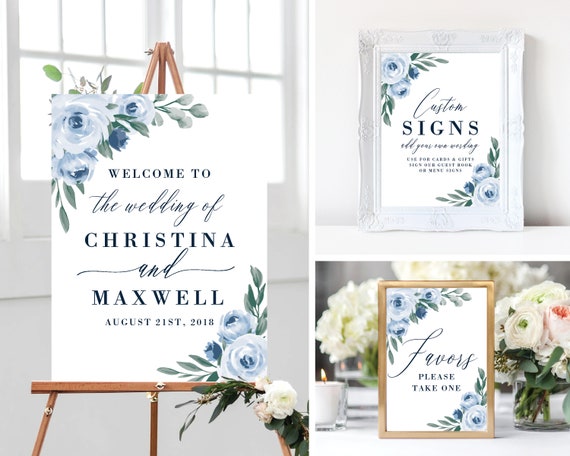 Welcome to Our Wedding Sign Template, Bundle, Printable Welcome Sign, Wedding Welcome Signs, Instant Download, Welcome Signs, Templett, 118 Il_570xn