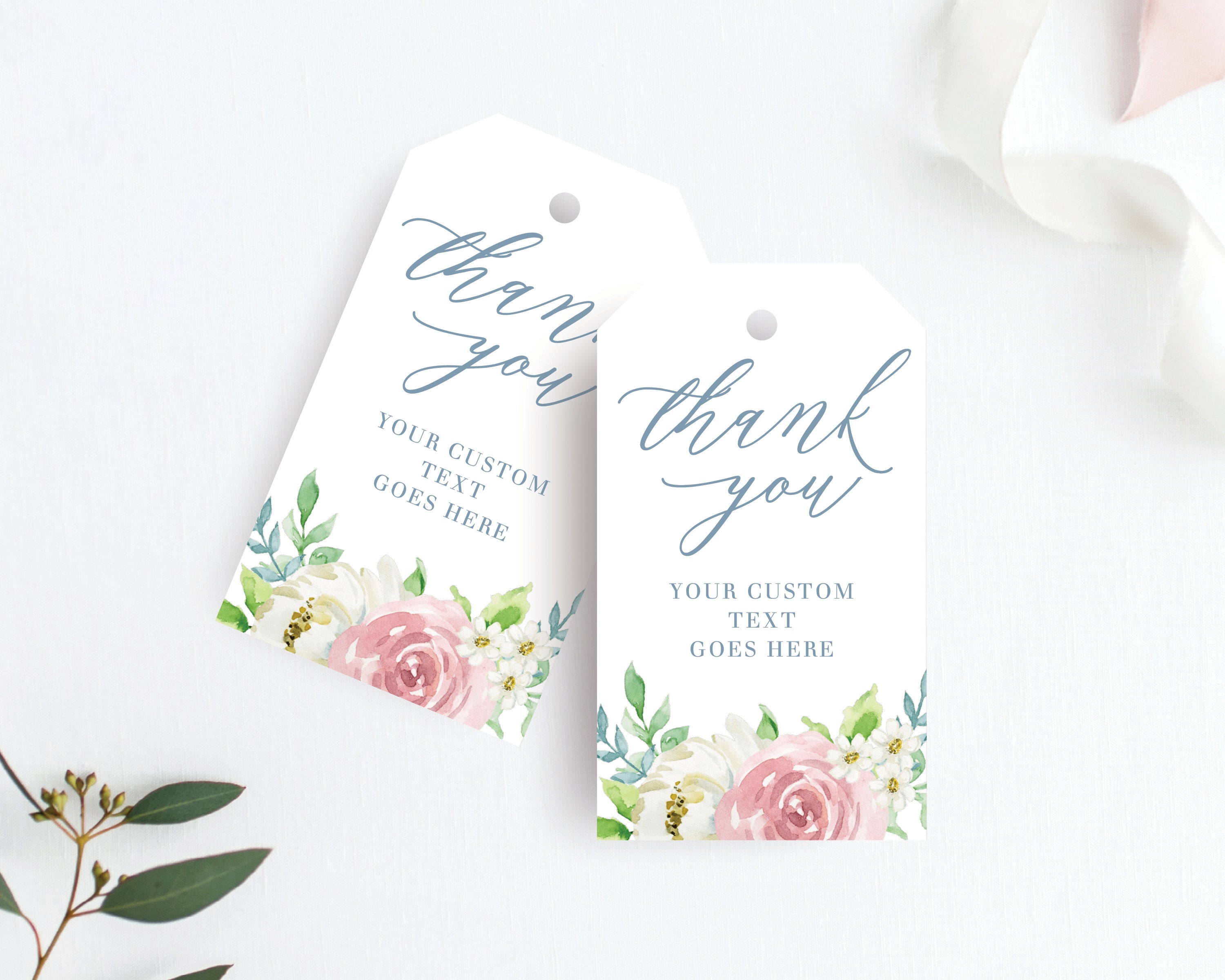Wedding Thank You Tags Wedding Favor Tag Thank You Tag Greenery Thank You Gift Tags Personalized Wedding Tags Printable Printable Tag 102