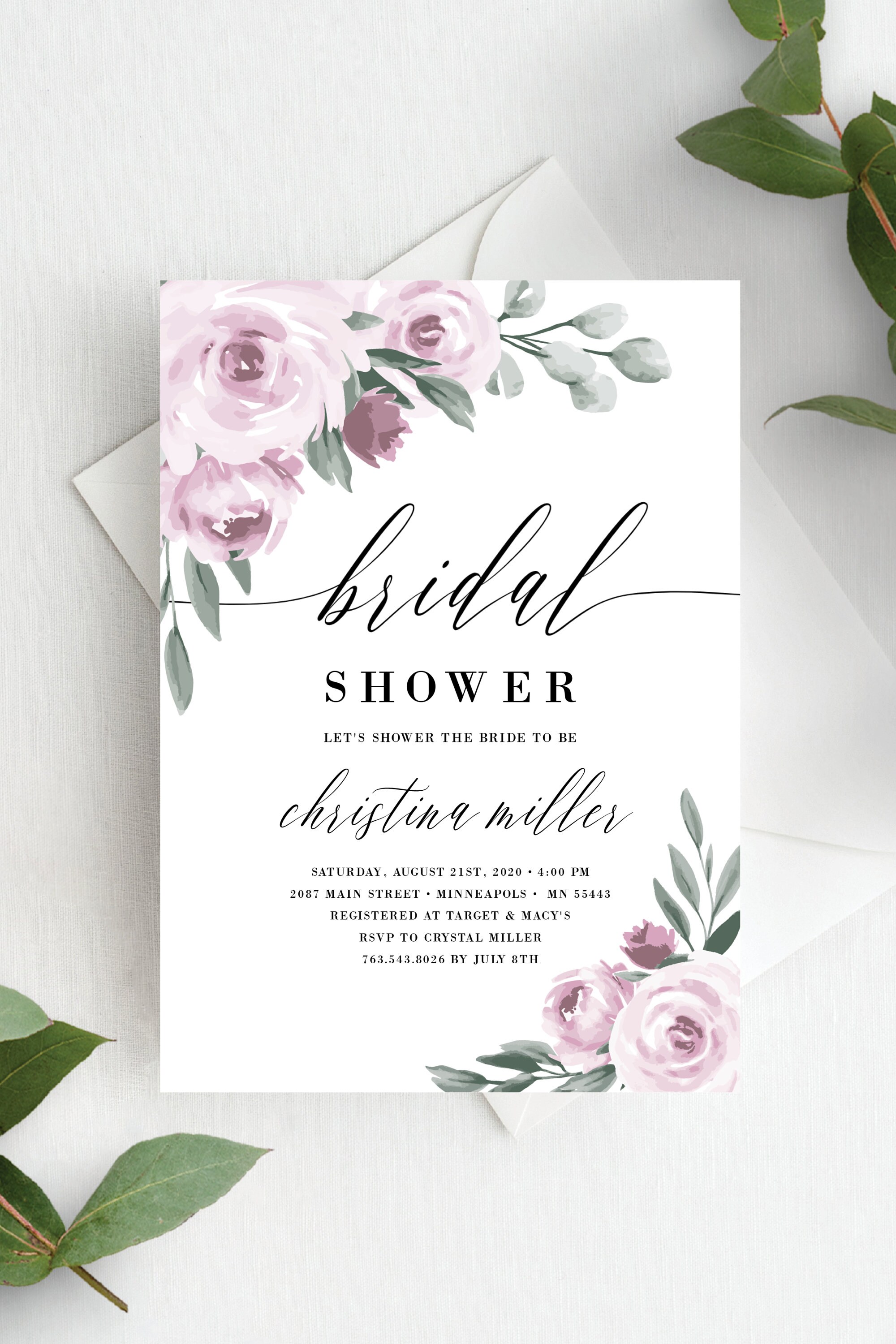 Bridal Shower Invitations Template