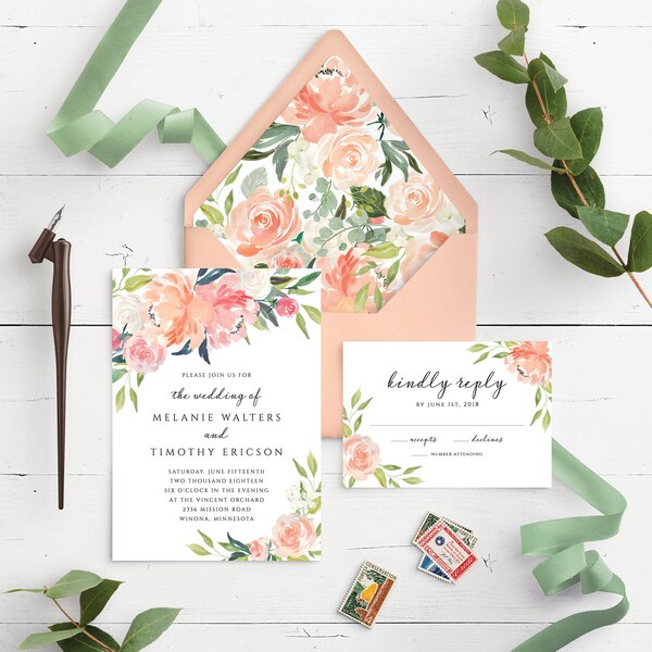 Coral Mint Wedding - Etsy
