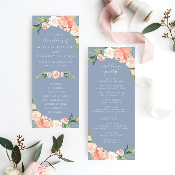 Printable Wedding Program Template Wedding Program Template