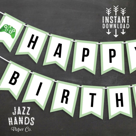 Video clip Recreation Birthday Banner Template Do-it-yourself Printable Video clip image regarding Printable Video known as Online video Recreation Birthday Banner Template Do-it-yourself Printable Movie