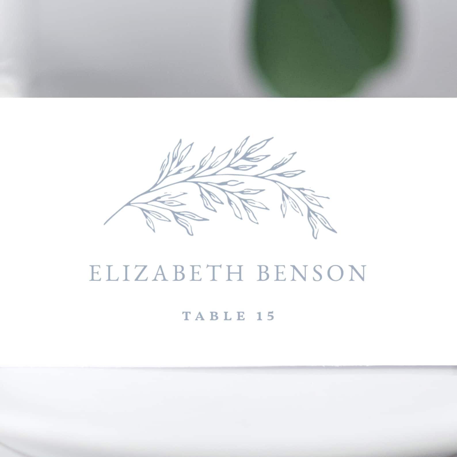 Wedding Place Cards Printable Template Folded Wedding Place - Etsy