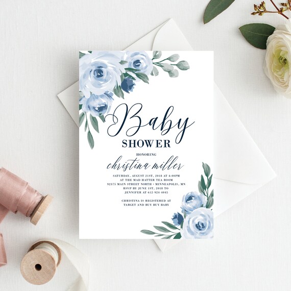 Printable Boy Baby Shower Invitations Template