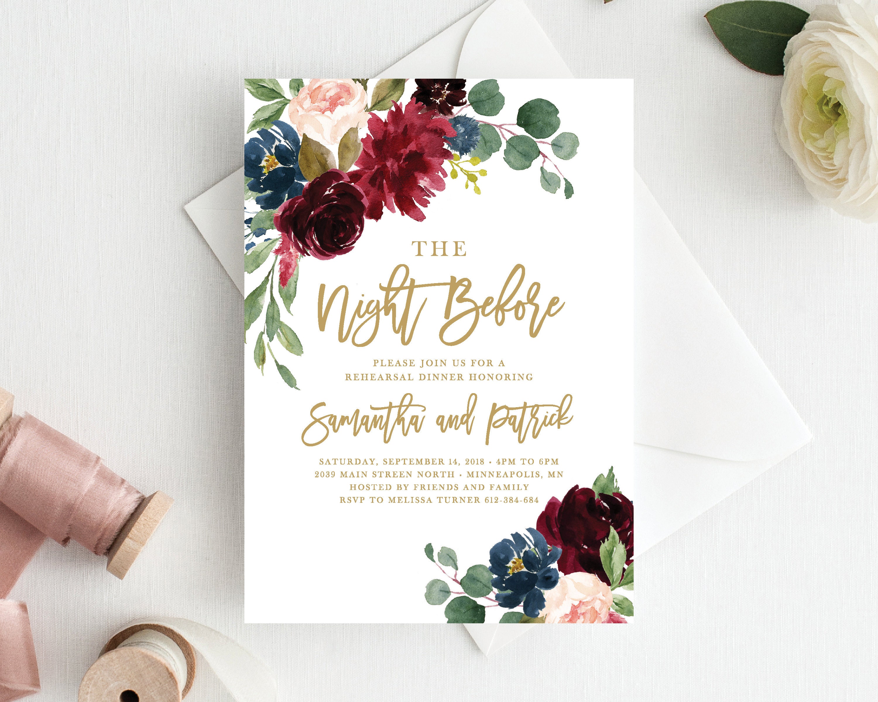 The night before invitation Rehearsal dinner invitation template Pre wedding party invitation Editable Printable templates TOS/_195