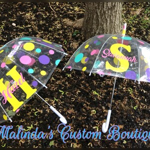 Sister set 2 pack unicorn signature monogrammed umbrella, clear umbrella, unicorn umbrella, kids umbrella, girls umbrella, youth umbrella
