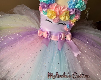 Unicorn tutu costume , birthday unicorn , flower unicorn , unicorn princess , unicorn party, unicorn party dress, birthday dress , unicorn