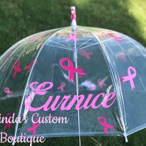 Cancer awareness umbrella , Cancer ribbon umbrella, survivor umbrella , Cancer umbrella , pink ribbon umbrella , Monogram umbrella