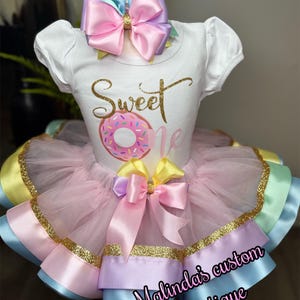 Donut party tutu , donut party set, 4 piece donut set  , donuts, donut tutu, donut costume, donut birthday