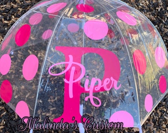 Monogrammed umbrella, custom umbrella, signature umbrella, kids umbrella, family umbrella, girls umbrella, easter gift, Christmas gift,