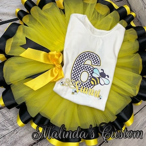 Bee tutu set, busy bee tutu, bumble bee tutu, bee tee , bee tutu, bee birthday, bee tee