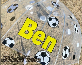 Soccer umbrella, soccer accessories, soccer , clear soccer umbrella, sports umbrella, boys umbrella, umbrella, kids umbrella, men’s umbrella