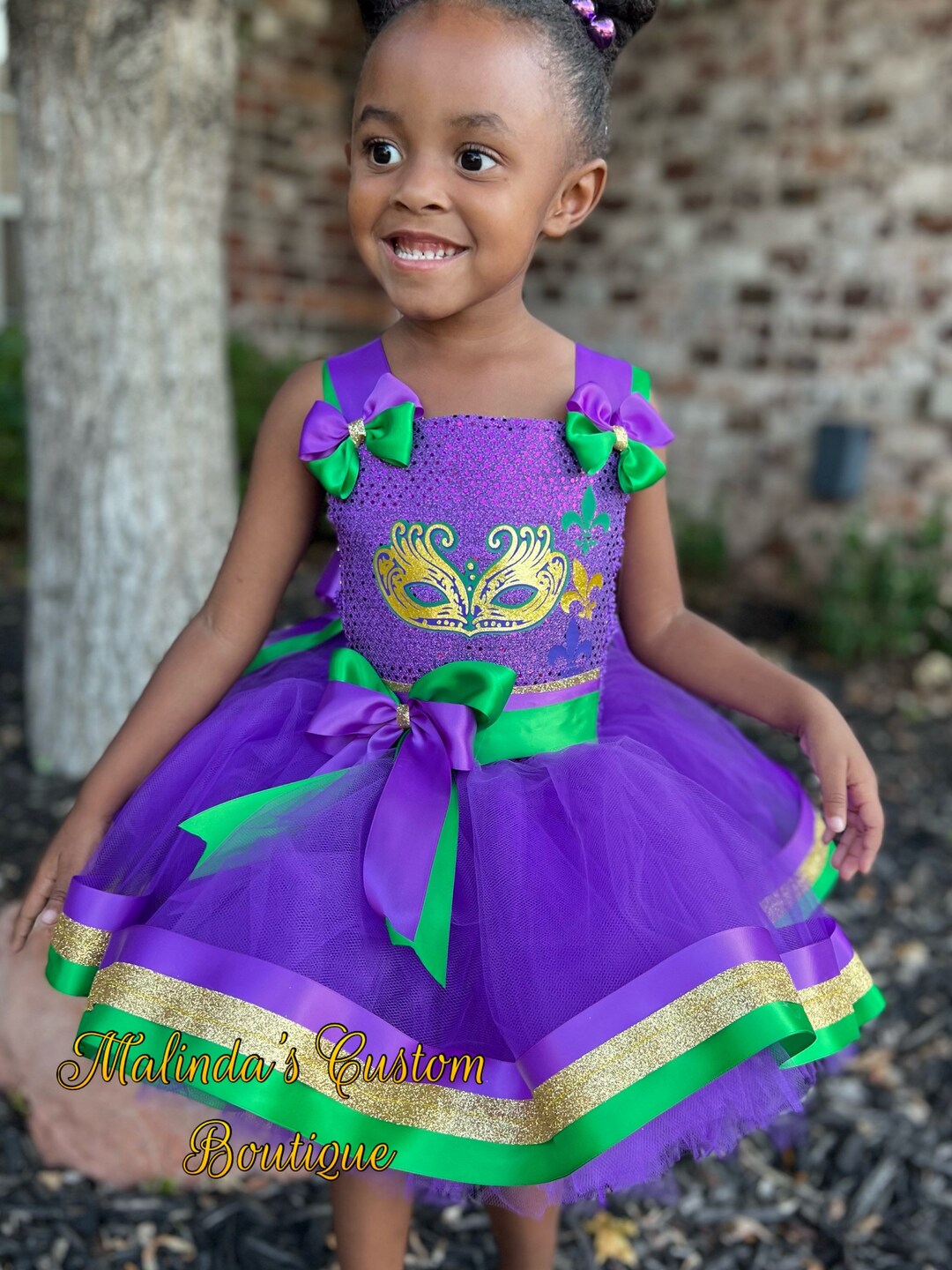 girls mardi gras pageant dress