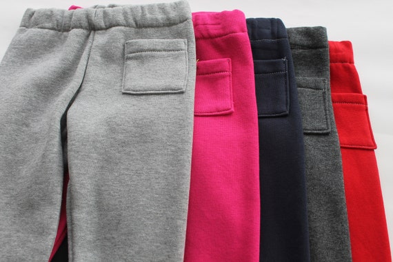 Assorted Colours Sweat Pants for a 2 Yrs T2 All Fleece Lined Cotton Fabric  . Leggings, Adjustable Waist, Mix and Matches With Tops. 