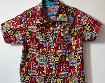 Spiderman short sleeved shirt for a 5-6 yr old. Gift idea, birthday gift.