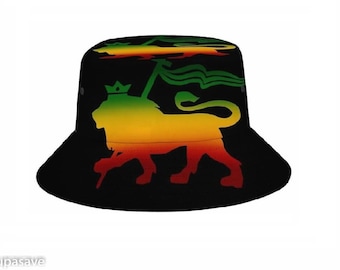 Bucket Hat Rasta Jamaica Fishing Sun Hat Cotton Brim Summer Visor Safari Men Camping 100% Hunting Outdoor Unisex Women Wide Dome