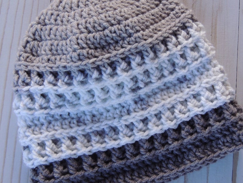 Crochet Women/'s Textured Waffle Stitch Winter Beanie Scarf Set