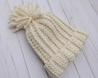 Crochet Chunky Ladies' Winter Hat