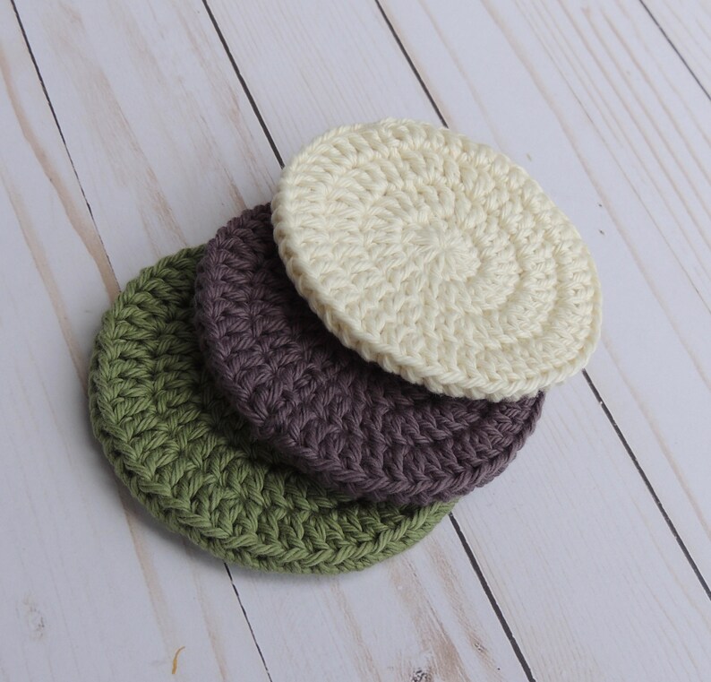 Crochet Cotton Face Round Makeup Remover Facial Scrubbie Pad Etsy