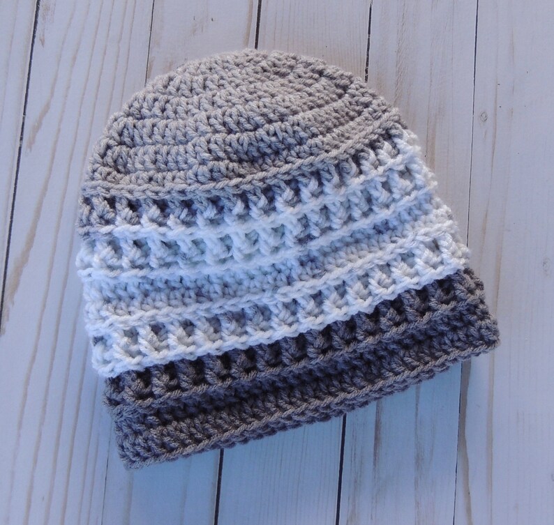 Crochet Women/'s Textured Waffle Stitch Winter Beanie Scarf Set