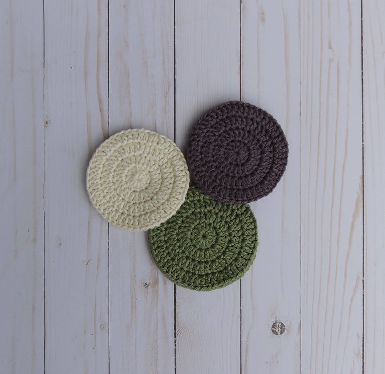 Crochet Cotton Face Round Makeup Remover Facial Scrubbie Pad Etsy