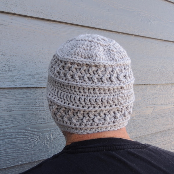 Crochet Men's Hat Winter Beanie - Choose Your Colors - Stocking Stuffer Gift Under 20 for Him