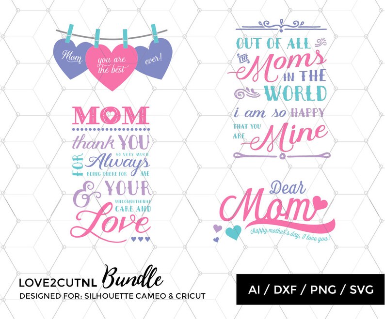 Download Mothers Day SVG Bundle SVG Sale Dear Mom / Thank you Mom ...