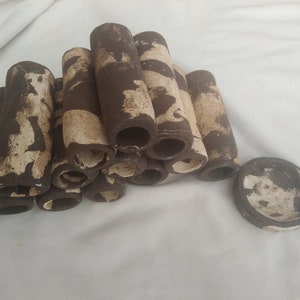 Shrimp tubes set dark / white 5 x triangular tube  5 x tube, 2 cm high, 6 cm long, feeding bowl diameter 4 cm