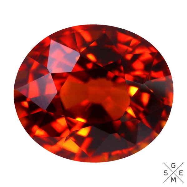 Spessartite Orange Garnet Stone Natural Sparkling Hot Mandarin Spessartite Oval Cut Loose Gemstone 1.37ct.