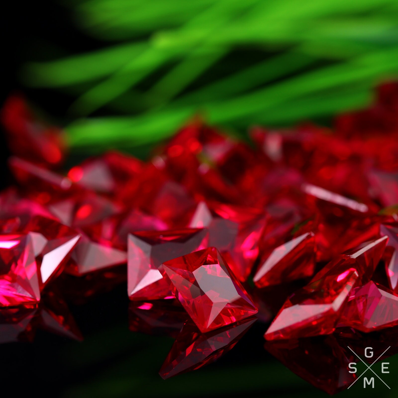 Ruby Princess Cut Loose Gemstone Genuine Created Red Corundum EU