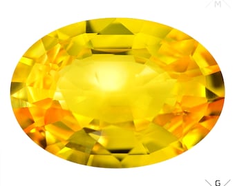 Sapphire 0.77ct. Top! Loose Gemstone VVS clean Golden Oval Cut Stone 100% Genuine Yellow Sapphire Tanzania 7x5mm