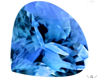 Genuine Tanzanite 4.08ct. Certified Natural Blue Pear Cut Loose Gemstone for Collection, Gif, Investment, Jewelry Making Stone Tanzania