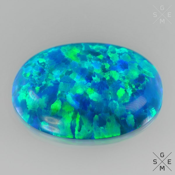 Türkis Opal Oval Cabochon Gewachsen Lose Edelstein Schöne Phantasie Feuer Blitz Blau Grün Stein 10x14mm