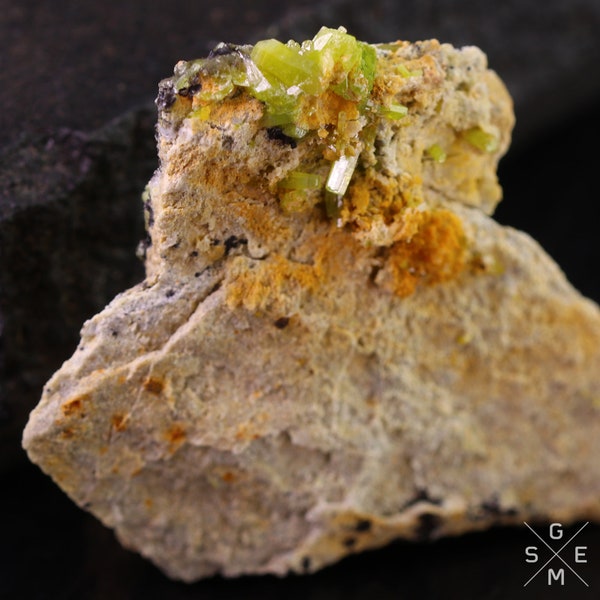 Pyromorphite Rare Rough Crystal Apple Green Crystalline Raw Stone Sparkling Matrix Mineral Specimen 41g. Spain