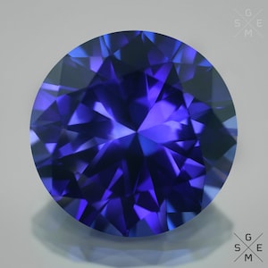 Sapphire Round Cut Authentic Loose Gemstone Noble Blue Corundum faceted Lab-Grown Stone EU