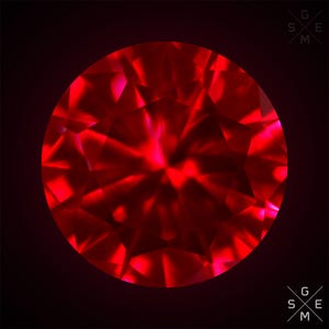 Ruby Loose Round Cut Gemstone Genuine Lab-Grown Raspberry Red Corundum Stone EU