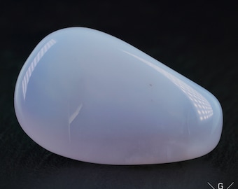 Blue Chalcedony Crystal Natural Rare Polished Turkish Mineral Specimen 56g