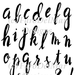 Brush Lettered Alphas - Acryl stempel für Bibel Journaling, Scrapbooking, Kartenherstellung