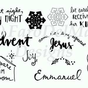 RETIRING: Christmas Carols - Acrylic Stamps for Bible Journaling, Scrapbooking, Card Making