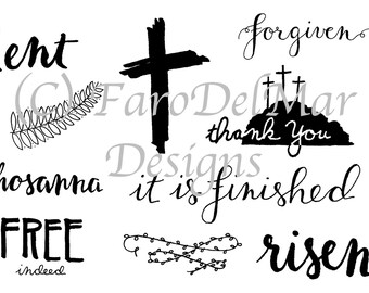 Thank You for the Cross - Acrylic Stamps for Bible Journaling, Scrapbooking, Card Making