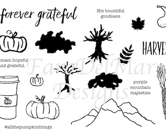 Forever Grateful - Clear Acrylic Stamps for Bible Journaling, Scrapbooking, Card Making