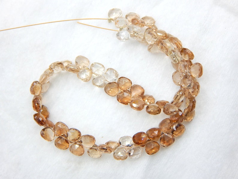 Imperial Topaz Faceted Heart Beads Golden Topaz Beads 100/% Natural Gemstone Size 5.5x5 mm Approx.