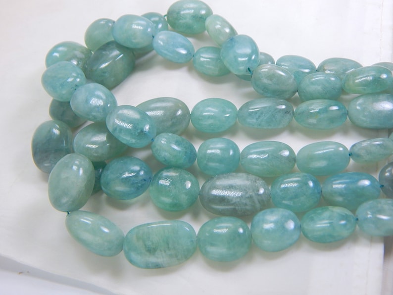 Aquamarine smooth oval beads Aquamarine oval Shape 100 percent natural Gemstone size 19x13 mm approx.