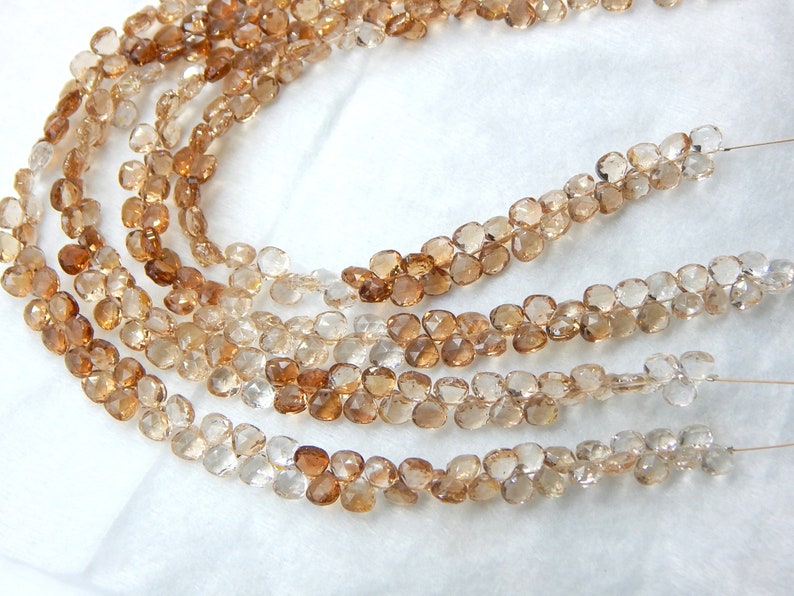 Imperial Topaz Faceted Heart Beads Golden Topaz Beads 100/% Natural Gemstone Size 5.5x5 mm Approx.