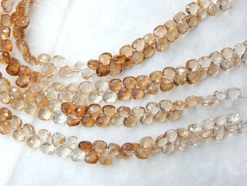 Imperial Topaz Faceted Heart Beads Golden Topaz Beads 100/% Natural Gemstone Size 5.5x5 mm Approx.