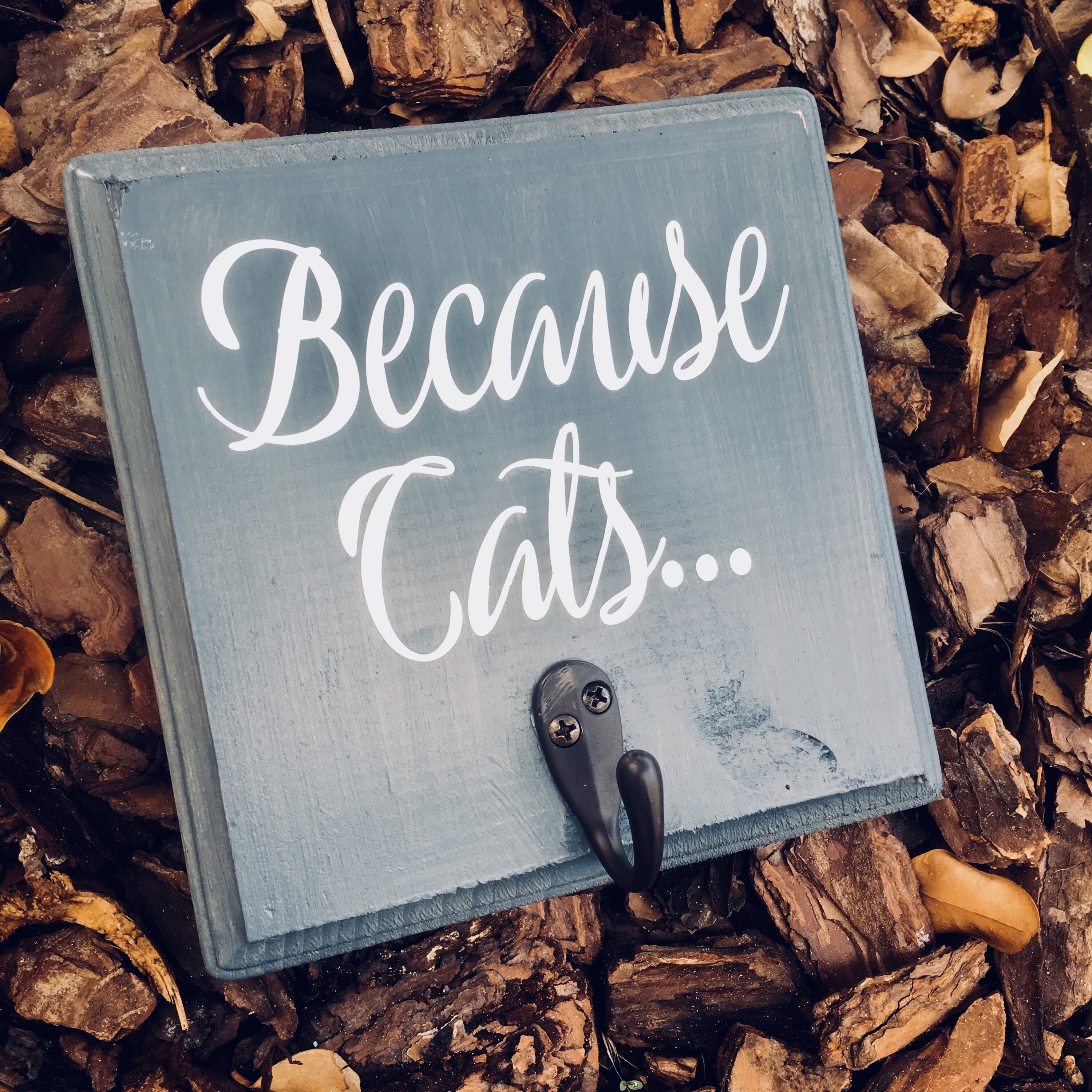 Because Cats Sign Lint Roller Wooden Sign Because Cats Etsy