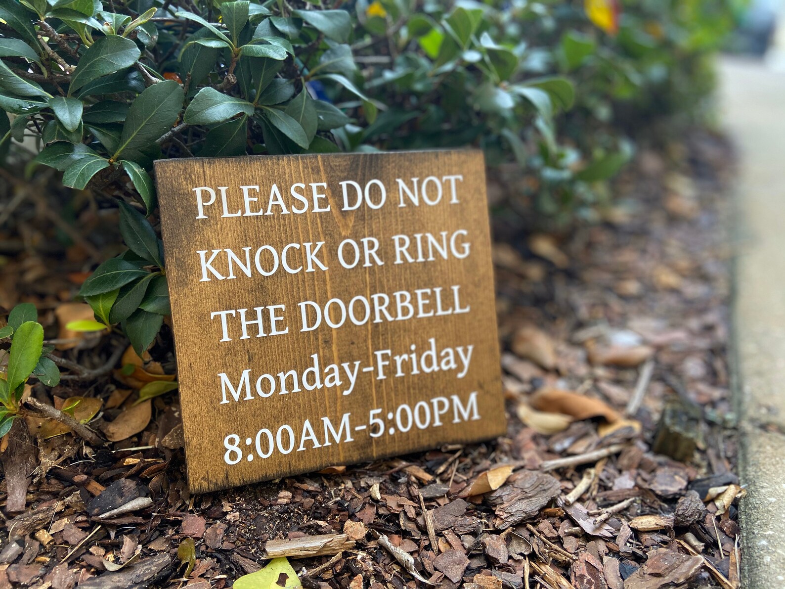 Please Don't Ring The Doorbell Sign Doorbell Sign Door Etsy