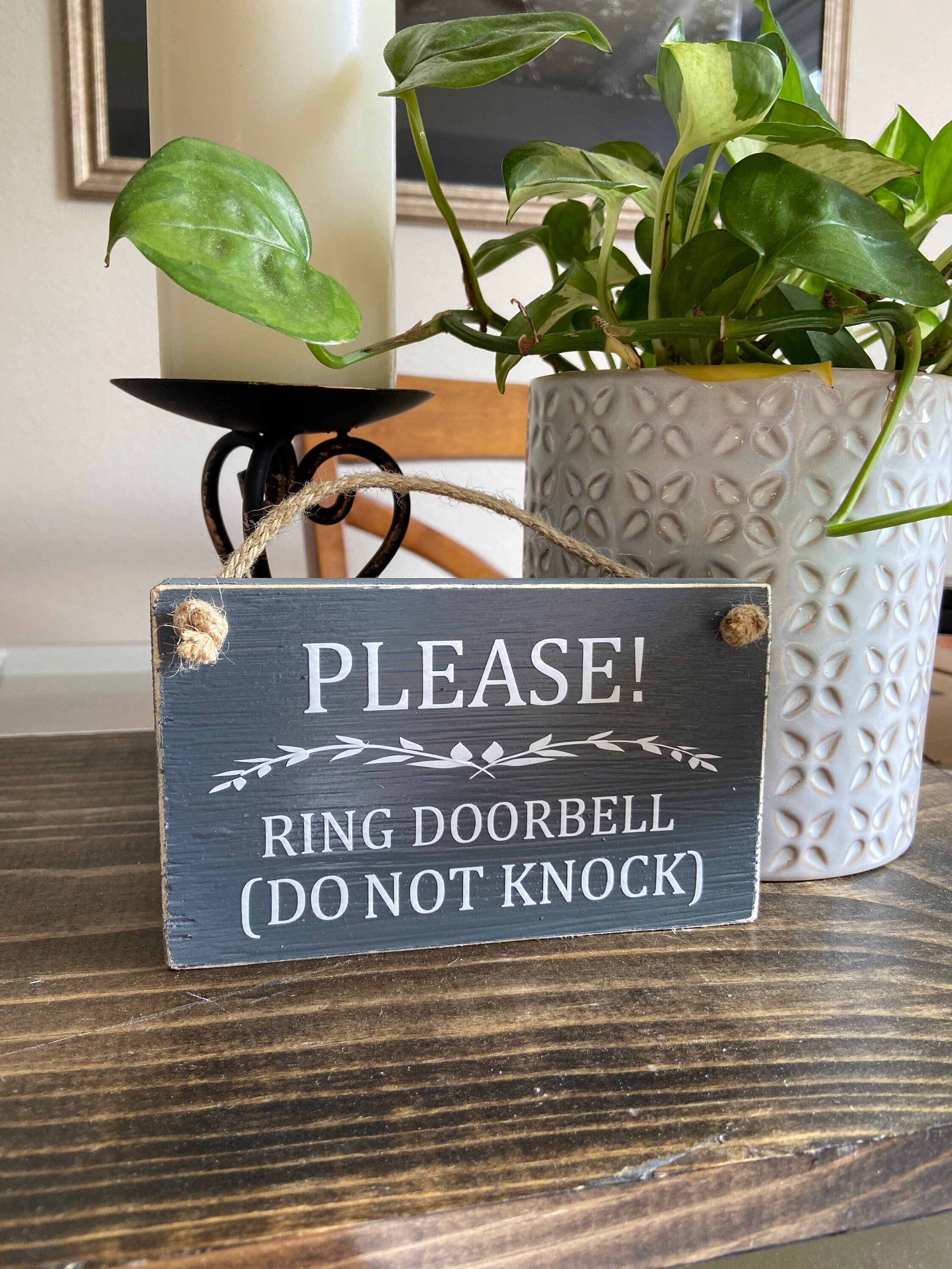 Please Ring Doorbell Sign Do Not Knock Sign Door Sign Etsy