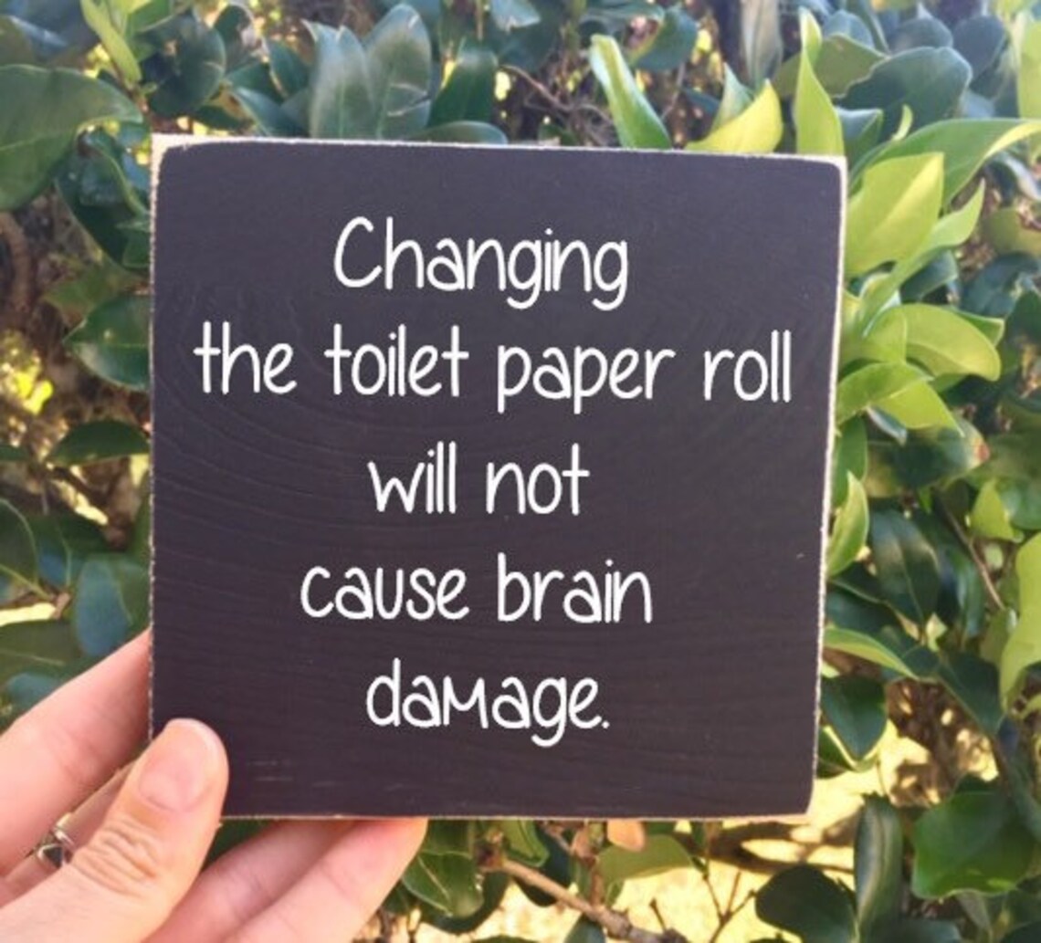 Restroom Sign Toilet Paper Sign Wooden Business Sign Etsy